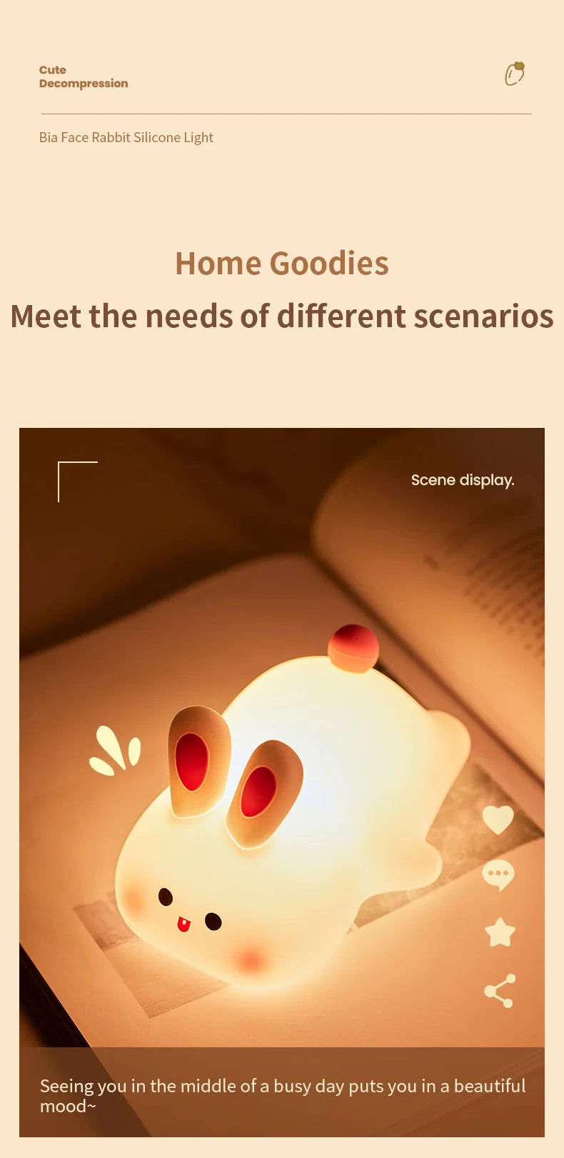 Cute Rabbit USB Night Light