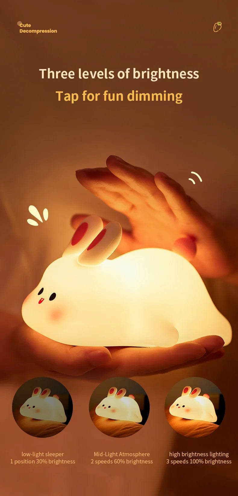 Cute Rabbit USB Night Light