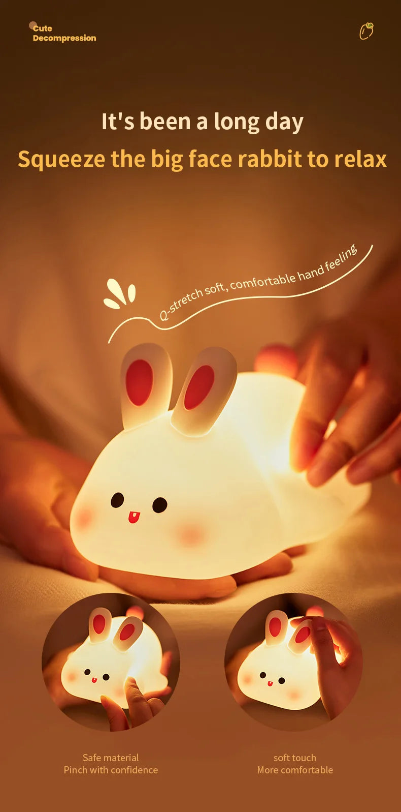 Cute Rabbit USB Night Light