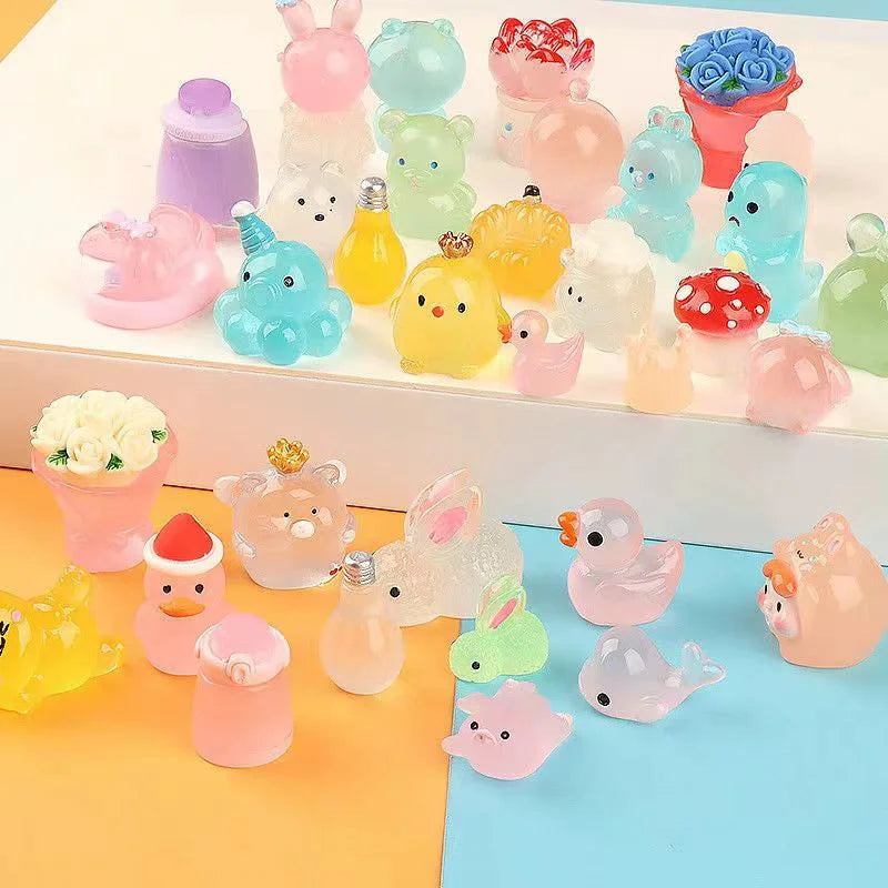 5 or 10 Pcs Random Glow in the Dark Mini Mystery Friends β Thoughtful Jems