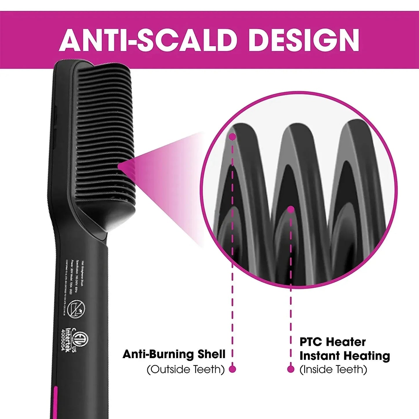 3In1 Professional Quick Heated Electric Hot Comb