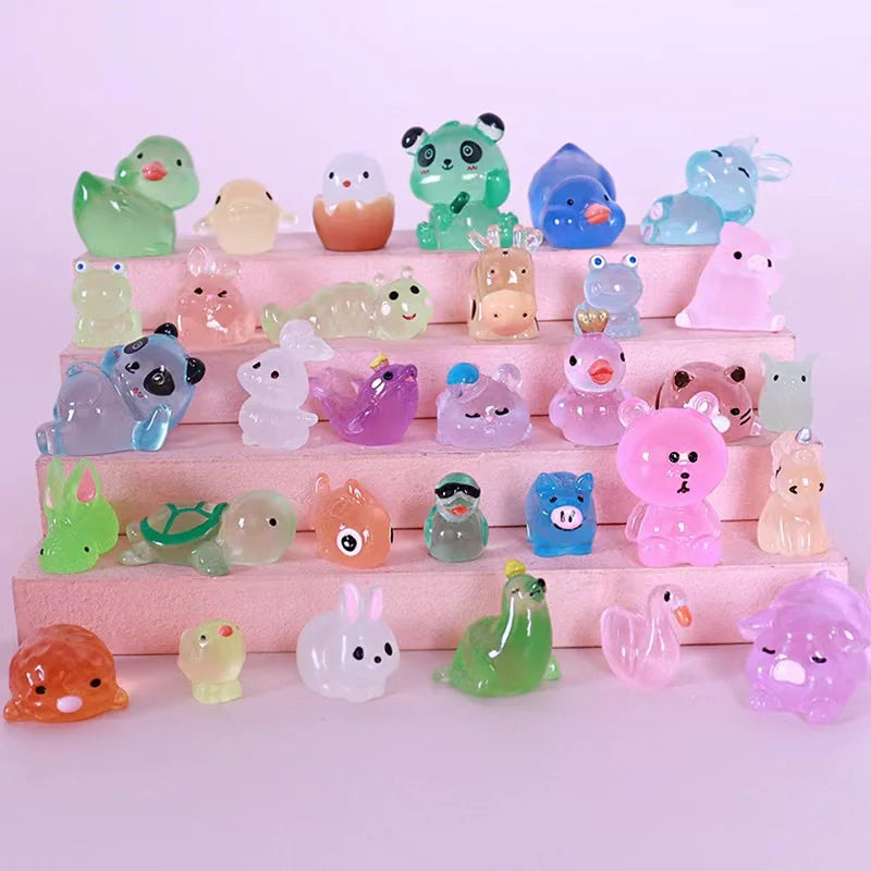 5 or 10 Pcs Random Glow in the Dark Mini Mystery Friends